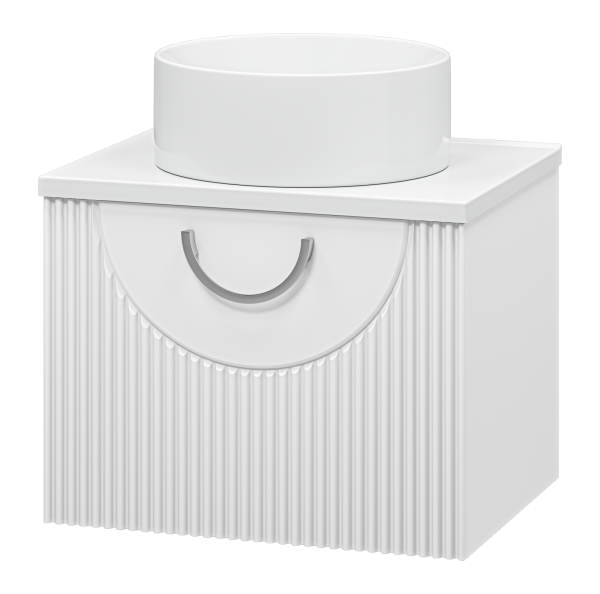 Тумба с раковиной Misty Ярина 60 подвесная со столешницей и раковиной