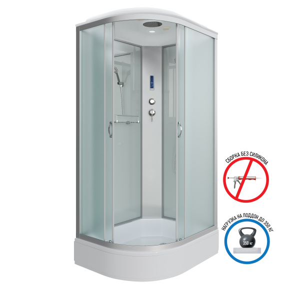 Душевая кабина Niagara Classic NG-33974-14RP (90х70х215) средний поддон(26см),стекло матовое,4 места