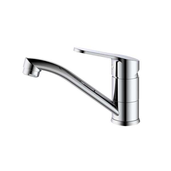 Смеситель Splenka S07.45 для кухни/раковины низкий поворотный излив, хром