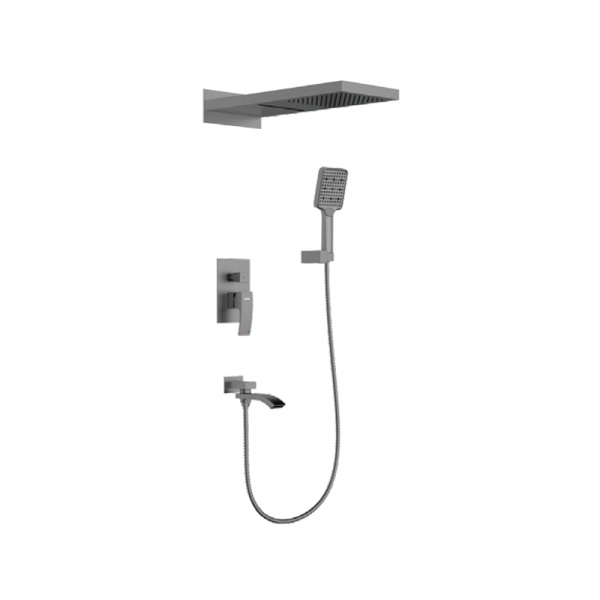 Встраиваемый смеситель для ванны оружейная сталь GAPPO G7107-79