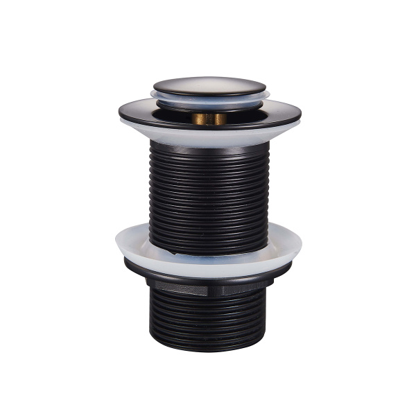 Донный клапан для раковины Raglo без перелива (клик-клак), латунь, черный R600.04.06 в магазинах СантехГид