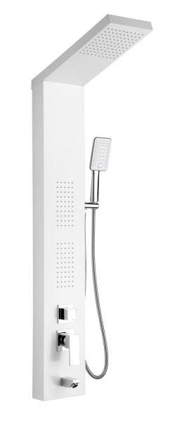 Душевая панель белый хром FRAP F24005-8