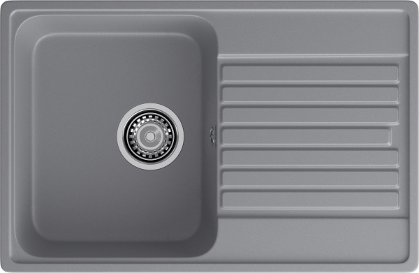 GranFest QUARZ (ECO-78) Мойка чаша+кр 740*480 (темно-серый)
