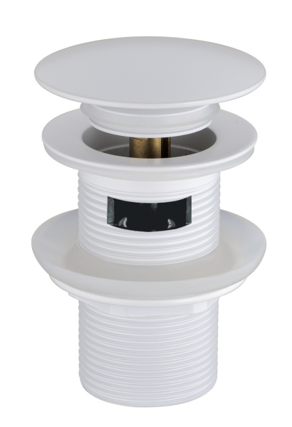 Слив для раковины, автомат(клик-клак) MAT White с переливом в магазинах СантехГид