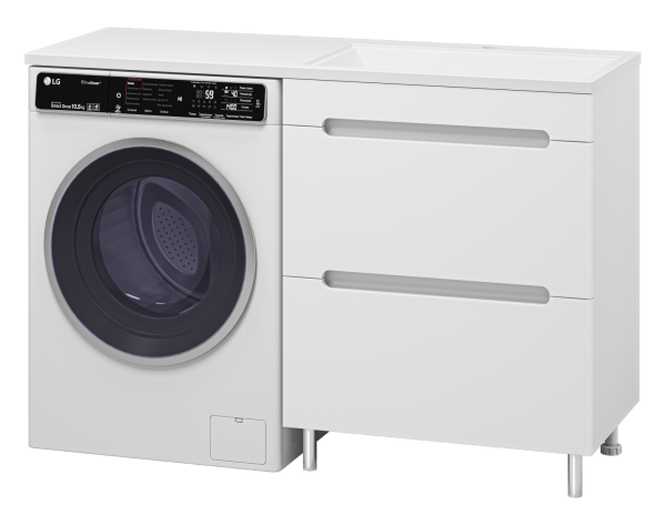 Тумба Misty Байкал 70 под стиральную машину с раковиной Misty Гавана 130 левая