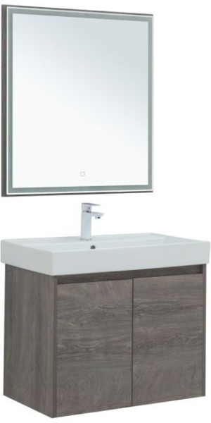 Комплект мебели для ванной Aquanet Nova Lite 75 дуб рошелье (2 дверцы)