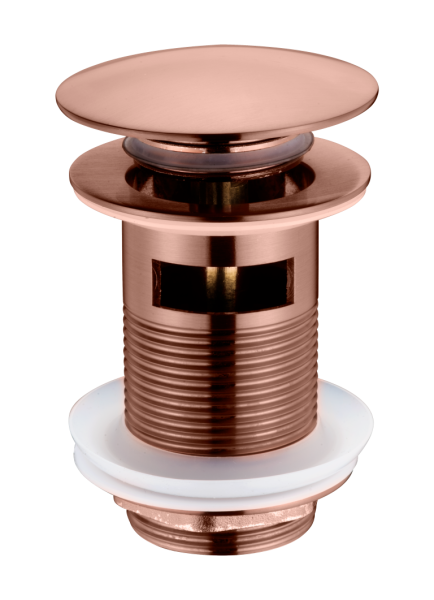 Слив для раковины, автомат(клик-клак) BRUSHED BRONZE c переливом в магазинах СантехГид