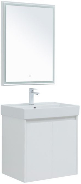 Комплект мебели для ванной Aquanet Nova Lite 60 белый глянец (2 дверцы)