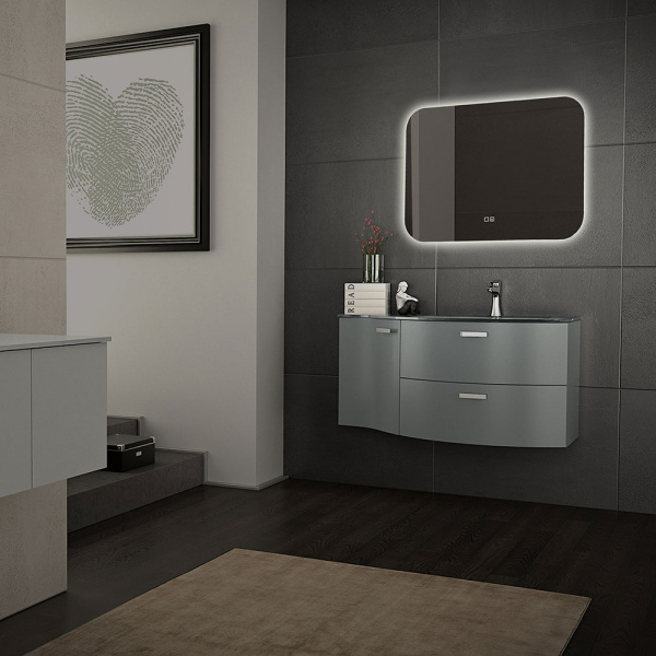 Pallada 800х550 - 2 (подогрев, сенсорный выключатель, горизонтальное) зеркало 