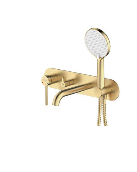 Встраиваемый смеситель для ванны и душа сатин золотой GAPPO G3306-3