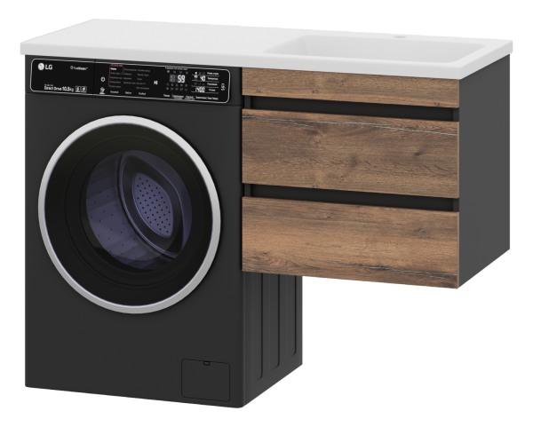 Коломбо - 60 Тумба под стиральную машину подвесная 2 ящ. + раковина левая