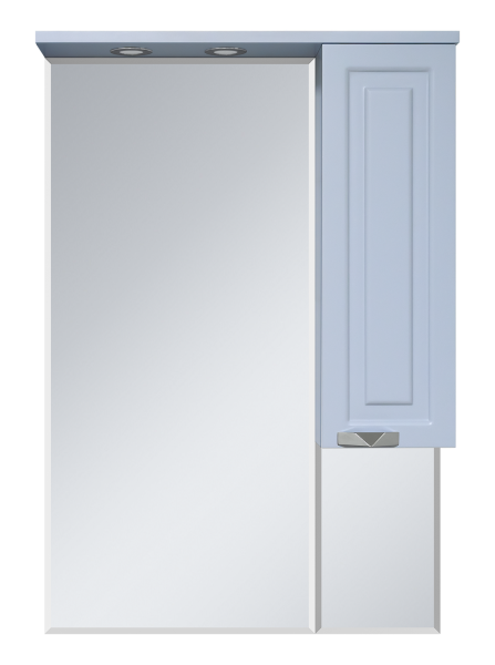 Зеркало-шкаф Терра - 70 серый правый