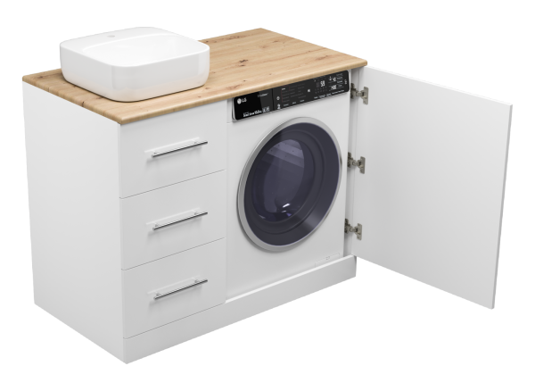 Тумба Misty Респект 110 под стиральную машину левая с раковной