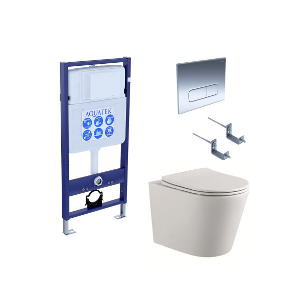 Инсталляция Set AQUATEK ВЕГА cmp-016 (рама AQUATEK Standard INS-0000012 с клавишей и крепежом