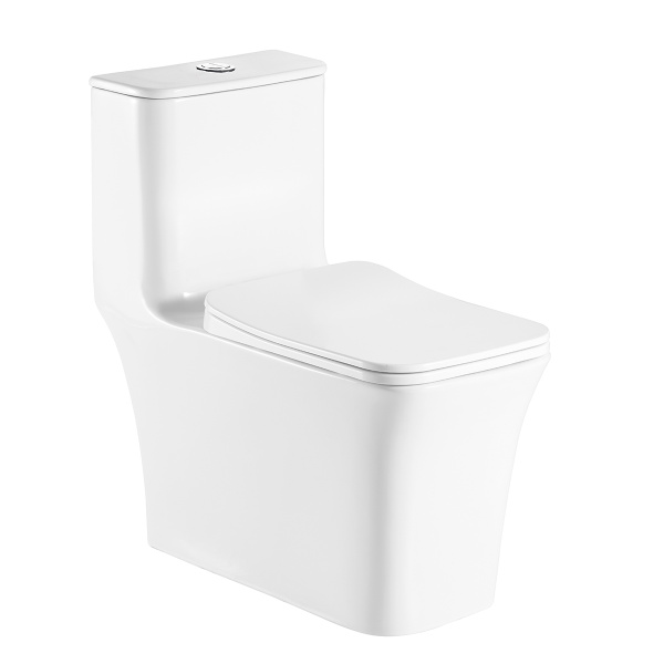 Унитаз-моноблок AZARIO GRESSA 705х370х760 напольный, безободковый, в комплекте с сиденьем дюропласт микролифт, белый () AZ-1111