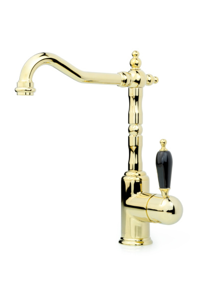 Смеситель для кухни TRADIZIONALE ORO черная керамика