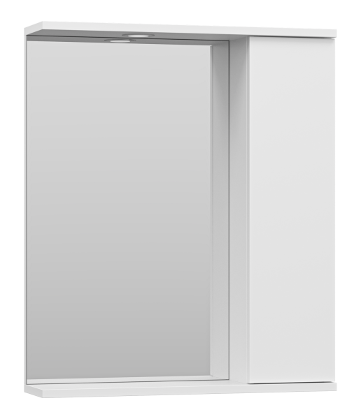 Зеркало-шкаф Лира - 60 с 1 шкаф. правый белая эмаль