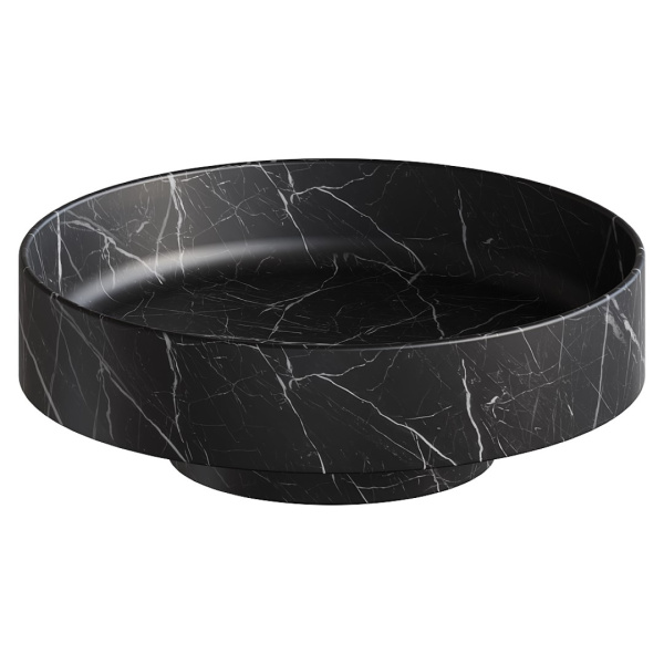 Раковина накладная SOLE Corian 400*130 Nero Marquina в магазинах СантехГид