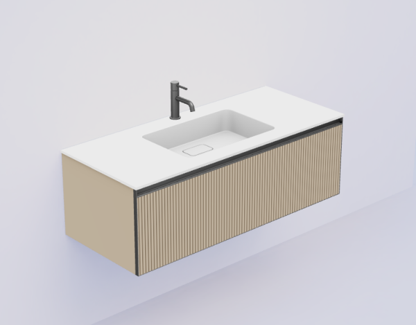 Тумба рифл DAPHNE профиль ANTHRACITE + внутр. подсв.