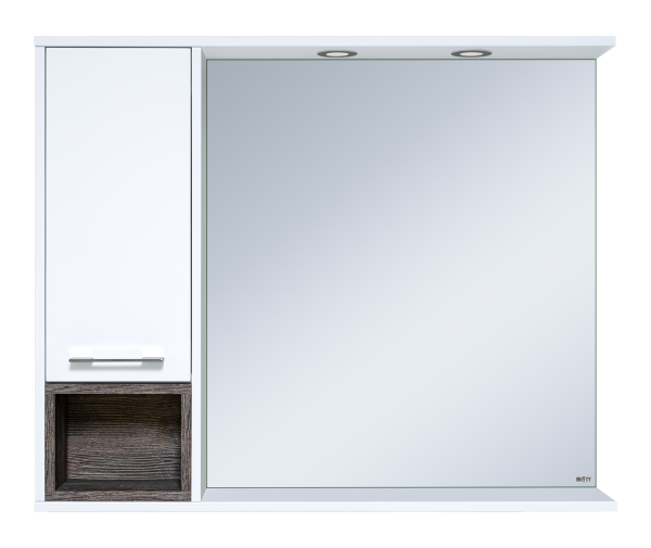 Зеркало-шкаф Фетта -100 левый подвесной
