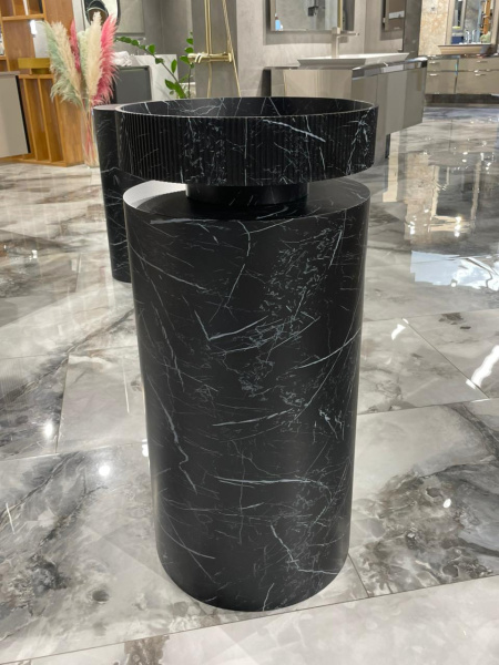 Пьедестал для раковины SOLE Corian 400*720 Nero Marquina в магазинах СантехГид