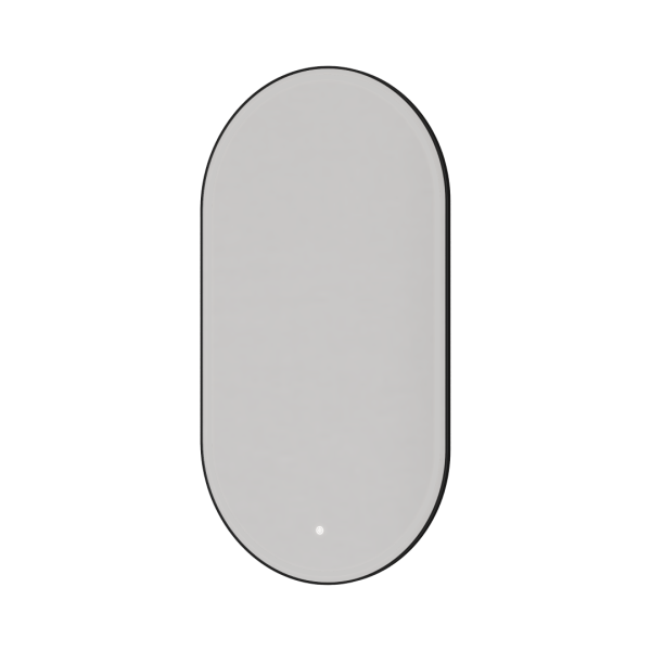 Зеркало овальное , мет. рама, тыльная подсветка, сенсор, антизапотевание, 60*110, BLACK 