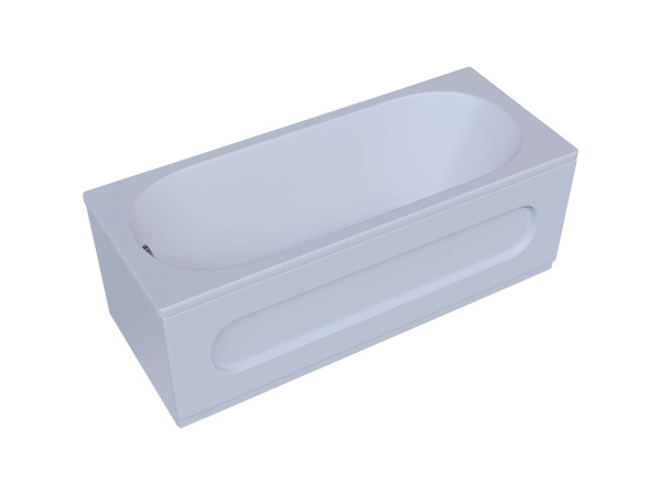 Акриловая ванна Aquatek Оберон 180x80 прямоугольная, слив слева, с каркасом и экраном, без гидромассажа