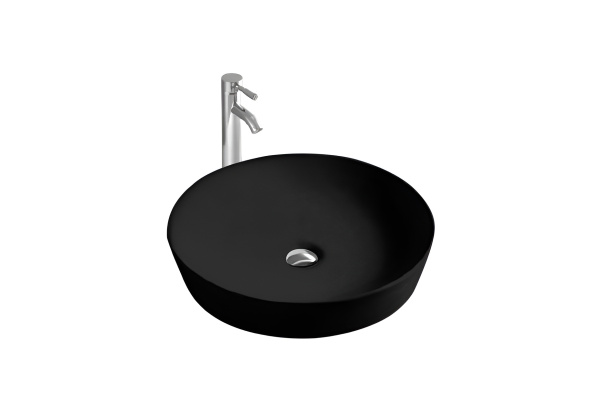 Раковина накладная для установки на столешницу AQUATEK ЕВРОПА AQ5558-MB 415*415*135, матовый черный в магазинах СантехГид