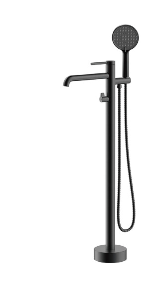 Смеситель напольный для ванны черный GAPPO G3006-6