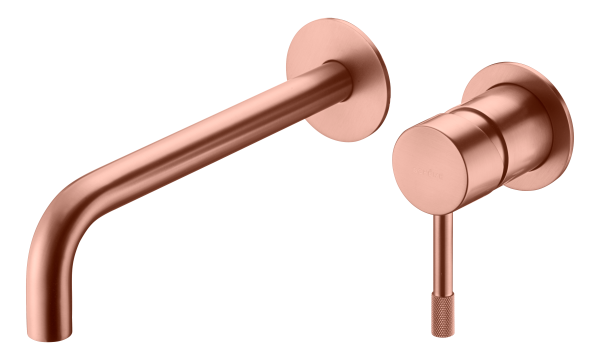 Смеситель для умывальника из стены, Uno. Copper Brushed