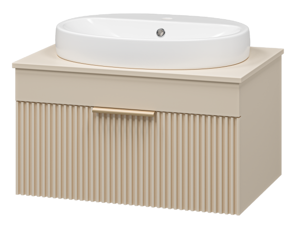 Тумба под раковину Brevita Enfida 70 подвесная (бежевая)
