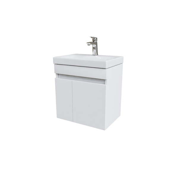 Тумба с умывальником подвесная с дверцами, белая, 50 см, Zodiac, IDDIS, ZOD5CD0i95K подходит ум. 3505000i28