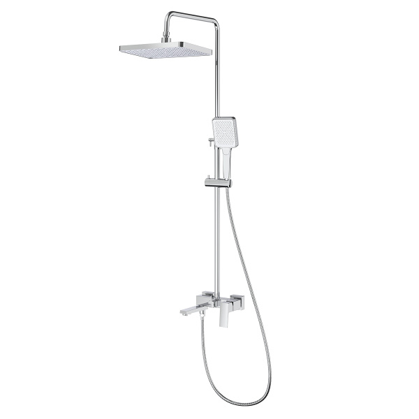 Душевая система Splenka S01.24 для ванны и душа  поворотный излив 17 см, хром