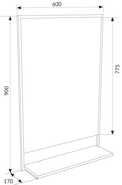 Зеркало GRUNGE LOFT 60П 