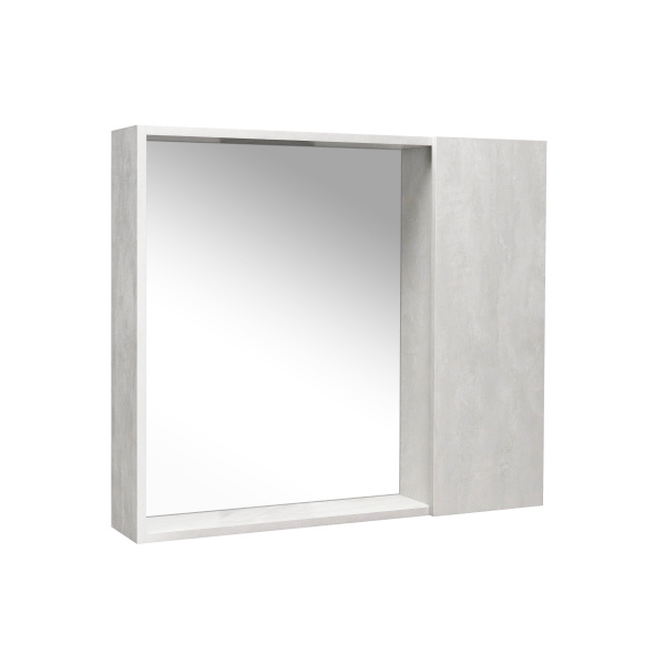 Зеркало со шкафом VIANT БЕРЛИН 80 подвесное цемент () VBER80C-ZSH