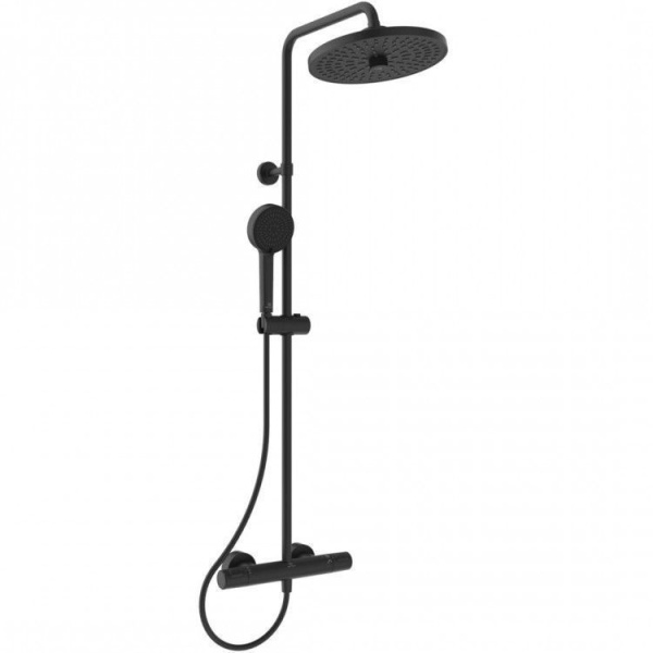 Душевая система IDEAL STANDARD CERATHERM T25+ термостатический смеситель, черный () A7210XG