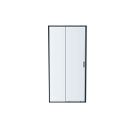 AQ ARI RA 10020BL Душевая дверь двухэлементная, раздвижная1000x2000 профиль черный, стекло прозрачно 
