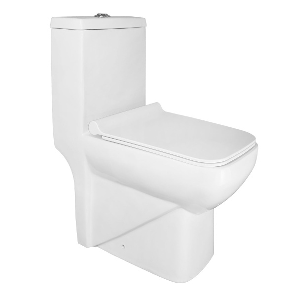 Унитаз-моноблок Azario Zeno 640х365х740 ободковый, с быстросъемным сиденьем Slim микролифт () AZ-1169