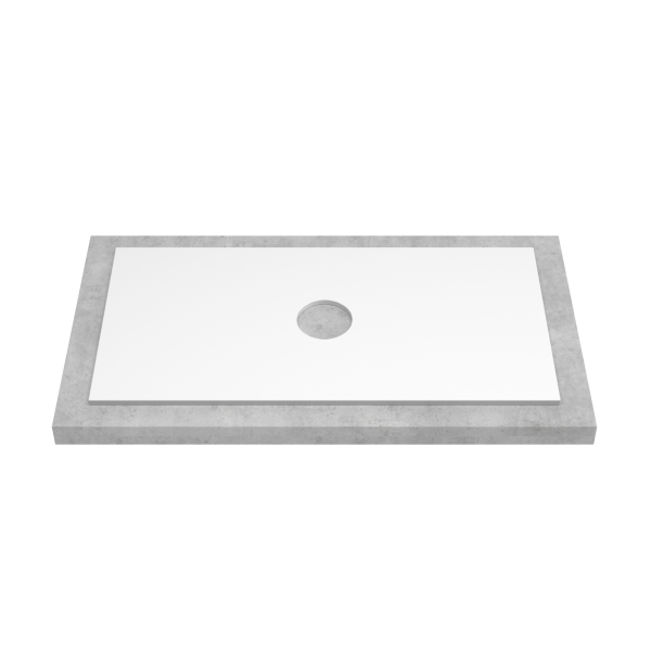 Столешница компакт-плита 13 Белая, 1 вырез, 995х458 мм