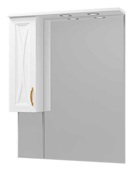 Зеркало-шкаф Амбра - 80 лев. (свет)