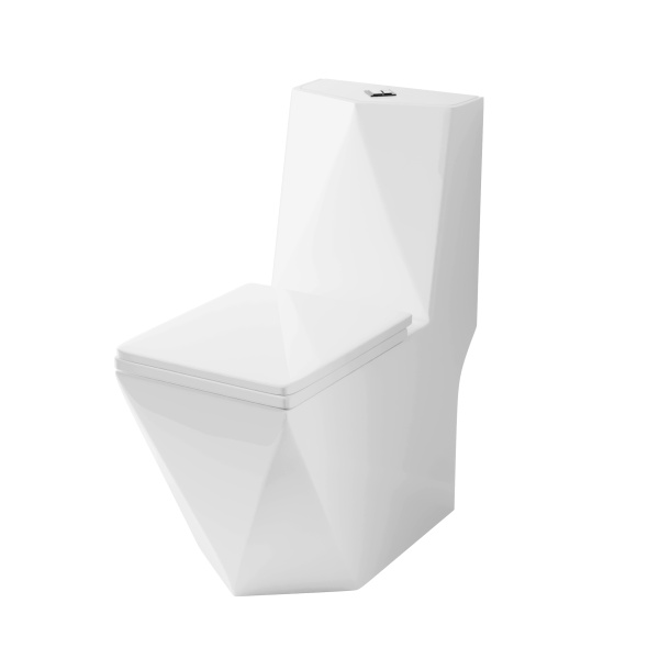 Унитаз напольный Grossman Cristal (680х370х835) белый,моноблок с толстой крышкой,микролифт,1 GR-4491