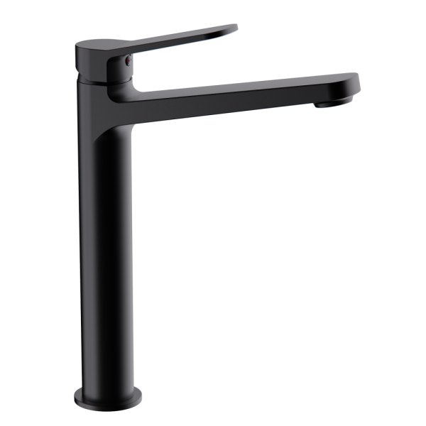 Смеситель для раковины высокий чёрный FRAP F1062-2