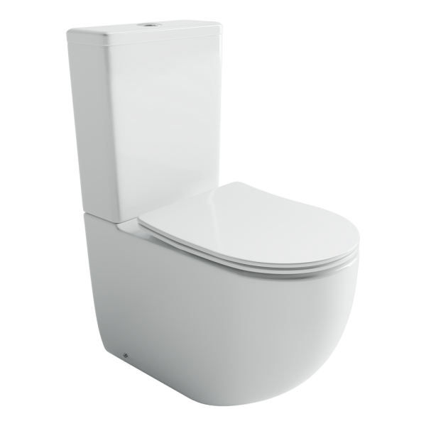 Напольный пристенный унитаз с бачком METROPOL, смыв Торнадо, нижняя подводка, горизонтальный выпуск,