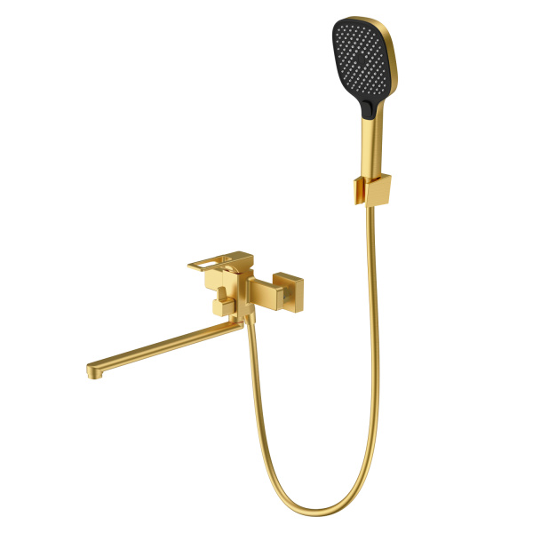 Смеситель Splenka универсальный для ванны сатин золото