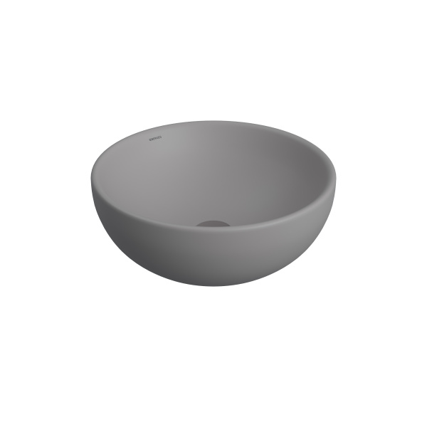 Раковина BERGES Mascon накладная, Ø 45 см, матовый серый, без отверстия под смеситель в магазинах СантехГид