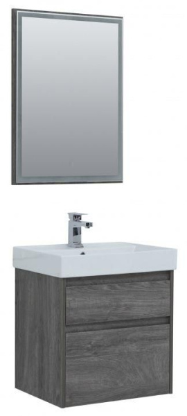Комплект мебели для ванной Aquanet Nova Lite 60 дуб рошелье (2 ящика)