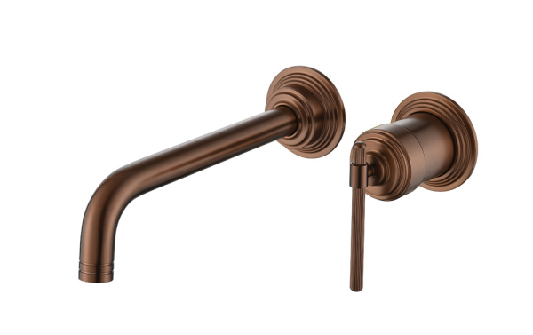 Смеситель для умывальника из стены, ETERNA BRUSHED BRONZE