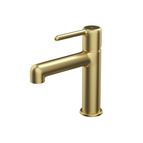 Cмеситель для умывальника, золотой матовый, Aiger, IDDIS, AIGMG00i01