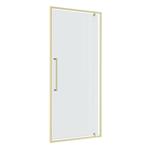 Дверь в нишу Niagara Nova (100х195) распашная,золото сатин,стекло прозрачное,1 место NG-45-10ASG 