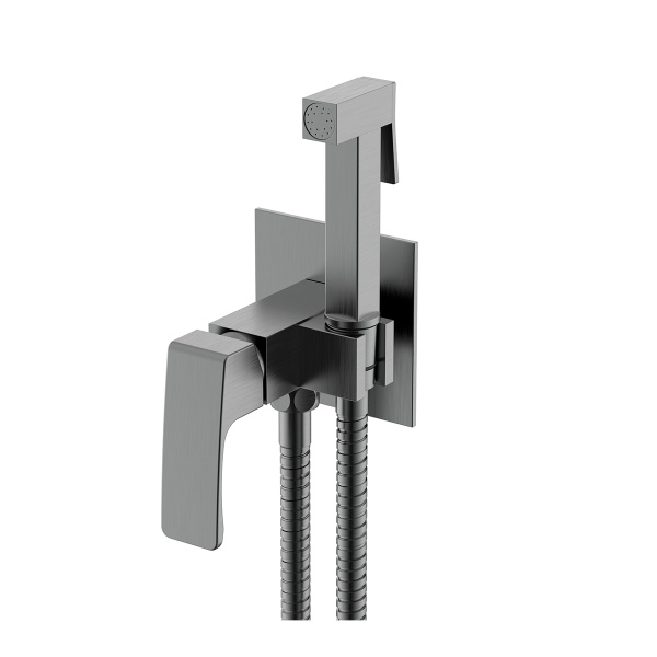 Смеситель Raglo с гигиеническим душем встраиваемый , графит R01.52.09